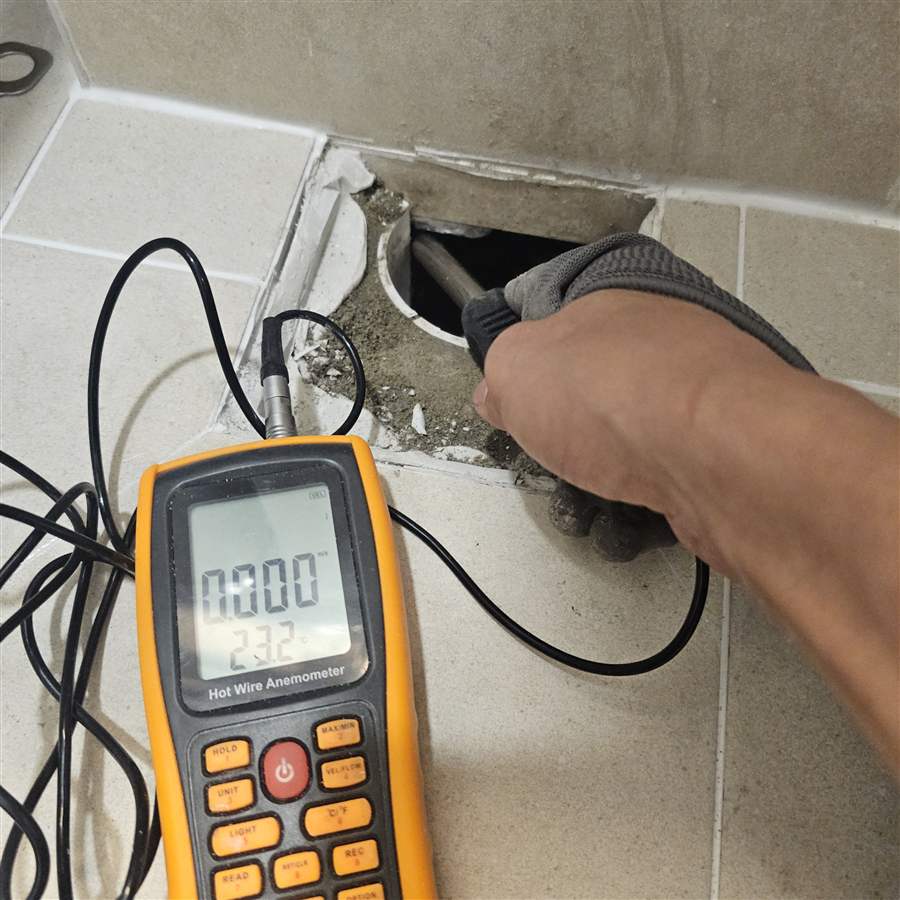배수구 트랩 시공 현장 사진